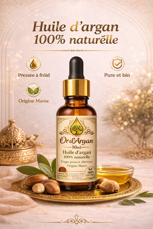 Huile d’Argan Visage & Corps – Hydratation Intense