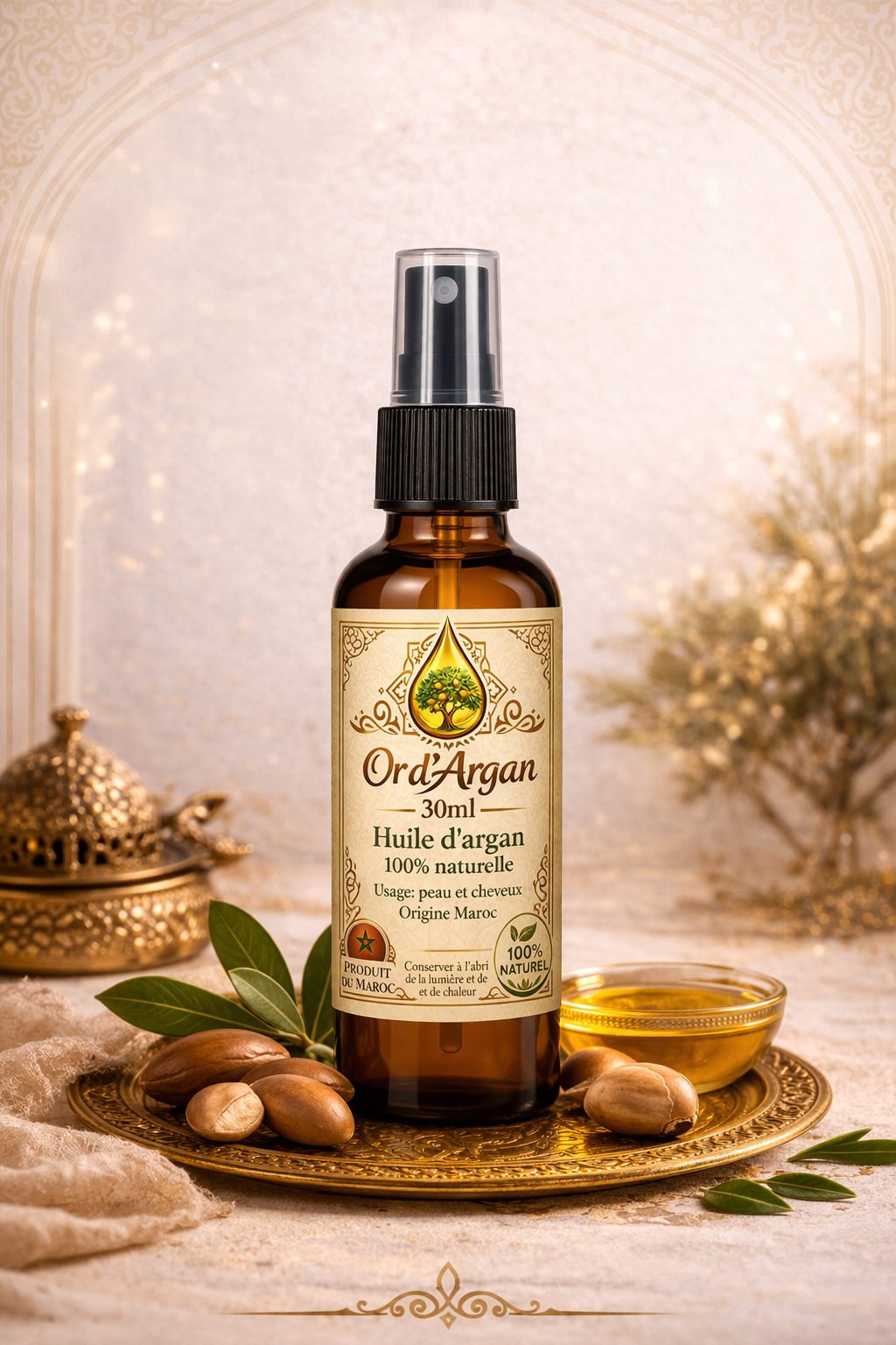 Huile d’Argan Cheveux – Brillance & Réparation