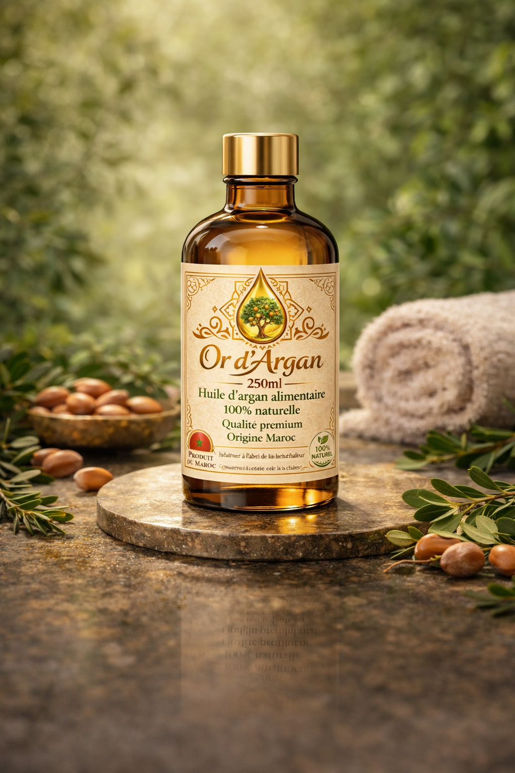 Huile d’Argan Alimentaire Bio – Pressée à Froid