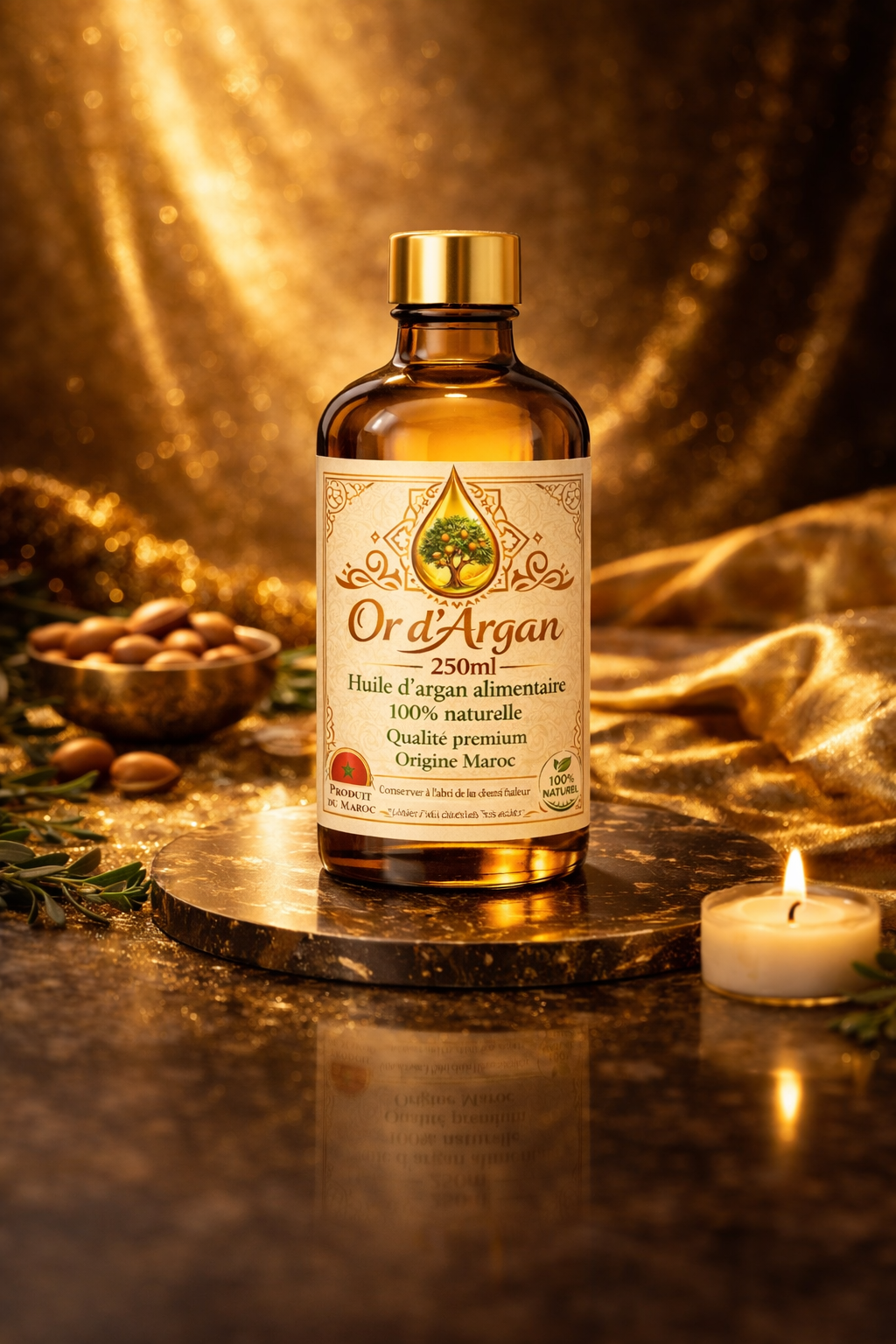 Huile d’Argan Alimentaire Bio – Pressée à Froid