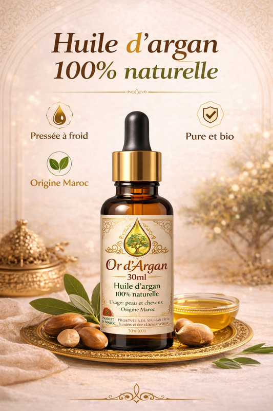 Huile d’Argan Visage & Corps – Hydratation Intense