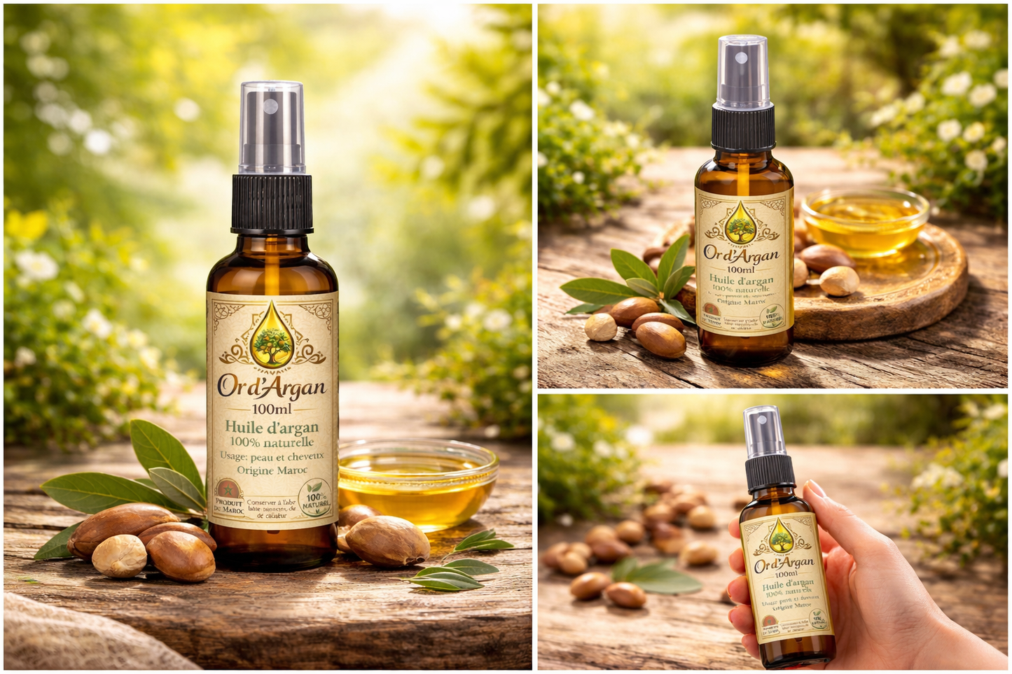 Huile d’Argan Cheveux – Brillance & Réparation