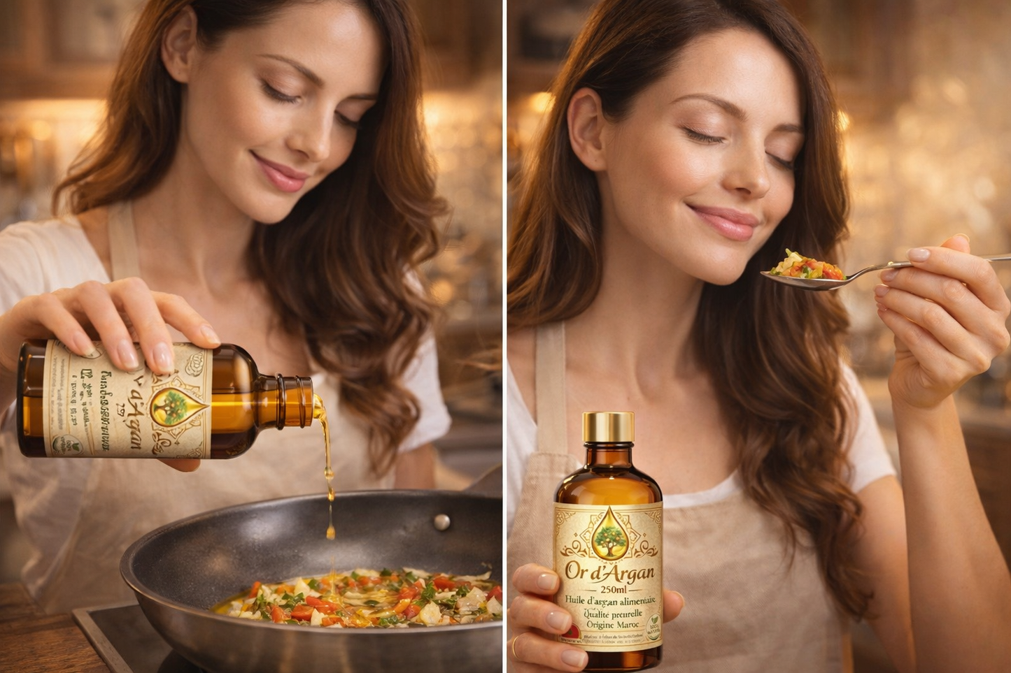 💛 Packs Huile d’Argan – Cheveux, Visage & Alimentaire | 100% Naturelle 🇲🇦